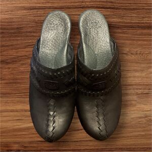 UGG Black Leather Mules